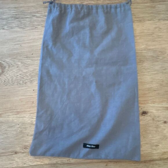 MIU MIU gray linen linen dust, bag, shoe bag ￼ - Picture 1 of 4